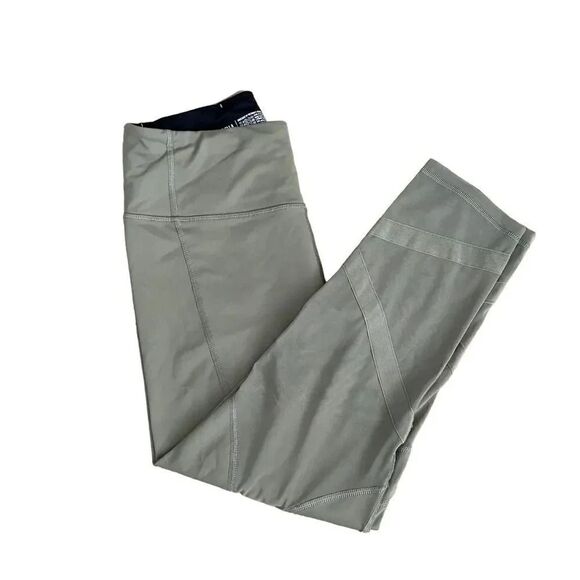 Victoria Secret Sport  Mid-Rise Olive Green Mesh Athletic Running Leggings SZ S - Picture 5 of 11